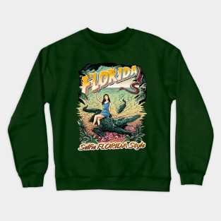 Selfie Florida Style Novelty Design Crewneck Sweatshirt